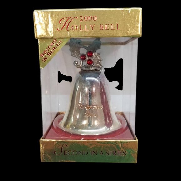 NIB  2000 GORHAM “Holly Bell 2000” 2nd in Series Silverplated Bell - Picture 1 of 1